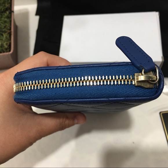 Authentic Blue Chanel Trendy Wallet - Picture 8 of 12